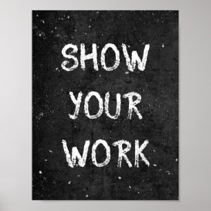 Chalkboard Arbeitsunterricht anzeigen Poster