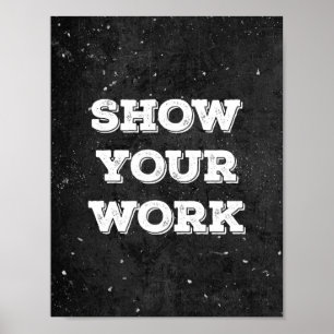 Chalkboard Arbeitsunterricht anzeigen Poster