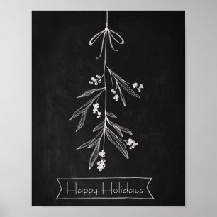 Chalkboard Art - Mistletoe Poster