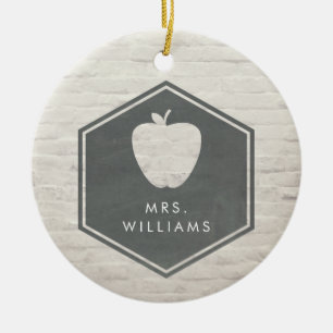 Chalkboard aus weißem Ziegelstein, Inspiriert Appl Keramik Ornament