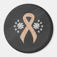 Chalkboard Awareness Peach Ribbon