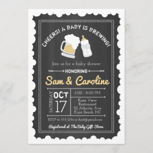 Chalkboard Baby ist das Brewing Baby Dusche, Blase Einladung