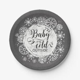 Chalkboard Baby It's Cold Outside 7" Papierplatte Pappteller