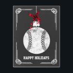 Chalkboard Baseball Player Weihnachtskarten Feiertagspostkarte<br><div class="desc">Chalkboard Baseball-Ornament Holiday Grußkarten von Interesse. Berufliche Urlaubskarten sind branchenspezifische Urlaubskarten. Diese Beruf-spezifischen Urlaubskarten werden Ihren Urlaubsszenarien eine Touch Einzigartigkeit verleihen</div>