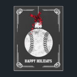 Chalkboard Baseball Player Weihnachtskarten Feiertagspostkarte<br><div class="desc">Chalkboard Baseball-Ornament Holiday Grußkarten von Interesse. Berufliche Urlaubskarten sind branchenspezifische Urlaubskarten. Diese Beruf-spezifischen Urlaubskarten werden Ihren Urlaubsszenarien eine Touch Einzigartigkeit verleihen</div>