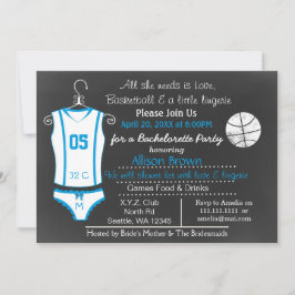 Chalkboard Basketball Fingerie Dusche Einladungen