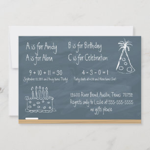 Chalkboard Birthday Einladung