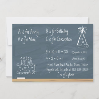 Chalkboard Birthday Einladung