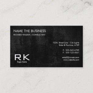 Chalkboard Black Elegante Beruflicher Anwalt Visitenkarte