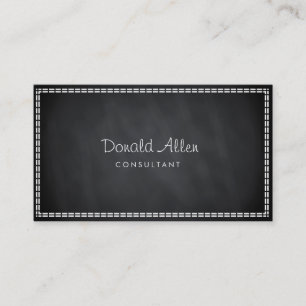 Chalkboard Black Vintag Beruflich Squash Visitenkarte