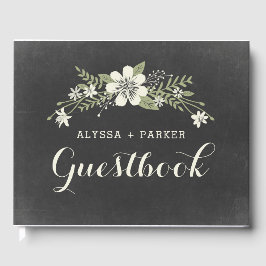 Chalkboard Bloom Wedding Gästebuch