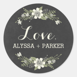 Chalkboard Blooms Gefallen Sticker
