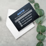 Chalkboard Blue Bar Mitzvah RSVP Card<br><div class="desc">Diese rustikalen RSVP Karten sind perfekt für jede Bar Mitzvah Feier. Jede Textzeile ist vollständig anpassbar,  um genau zu sagen,  was Sie gewollt haben! In der Bar Mitzvah Celebration Collection sind passende Produkte erhältlich.</div>