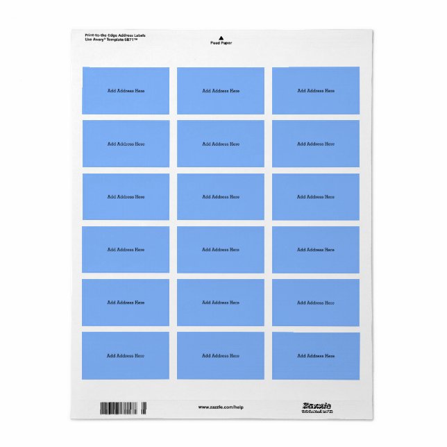 Chalkboard Blue Coordinating Address Labels Adressaufkleber (Vorne)