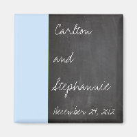 Chalkboard Blue Gastgeschenk Hochzeit Magnet