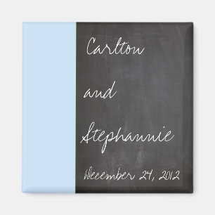 Chalkboard Blue Gastgeschenk Hochzeit Magnet