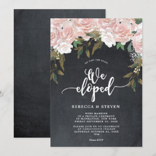 Chalkboard Blumenmuster modern wir haben Einladung