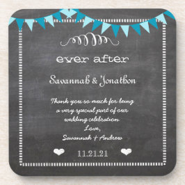Chalkboard Bride & Groom Wedding Untersetzer
