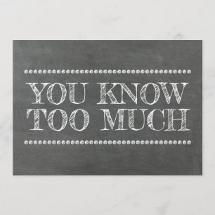 Chalkboard Bridesmaid / Trauzeugin Funny Einladung