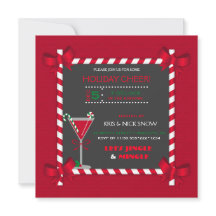 Chalkboard Candy Cane Frame Cocktail Party