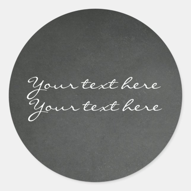 Chalkboard Chalk Custom Gastgeschenk Stickers (Vorderseite)