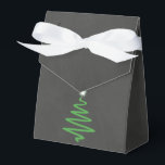 Chalkboard Christmas Favor Box Bag Geschenkschachtel<br><div class="desc">Weihnachtskartentasche mit Pine Tree</div>