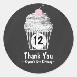 Chalkboard Cupcake Geburtstagsparty Gunst Sticker