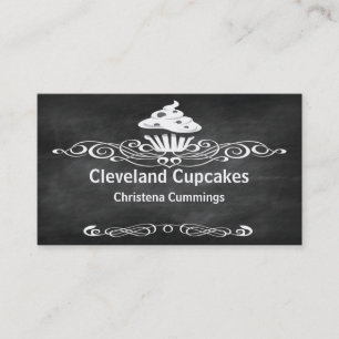 Chalkboard Cupcakes Business Card Visitenkarte