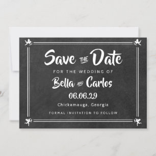 Chalkboard Cupids Save the Date
