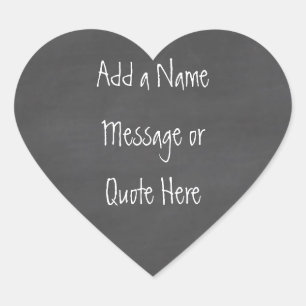 Chalkboard CustomizeABLEs Herz-Aufkleber