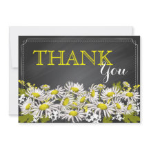 Chalkboard Daisies Rustic Modern Vielen Dank