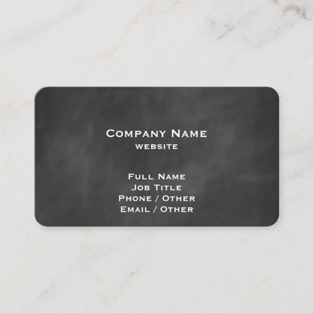 Chalkboard Dandela Business Card Visitenkarte (Vorderseite)