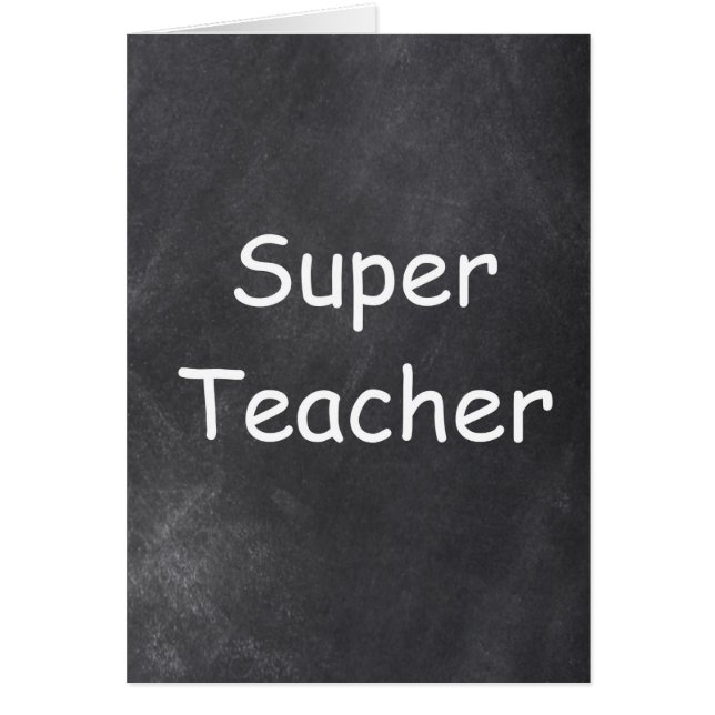 Chalkboard-Design für Super Teacher (Vorne)
