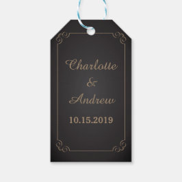 Chalkboard Elegante Rahmen Wedding-Geschenk Tag Geschenkanhänger