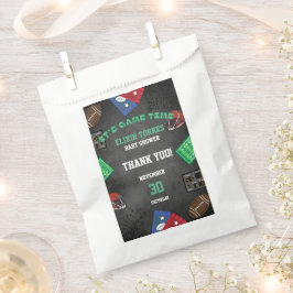 Chalkboard Es ist Game Time Football Baby Shower Geschenktütchen
