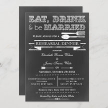 Chalkboard Ess Drink Probe Dinner lädt ein