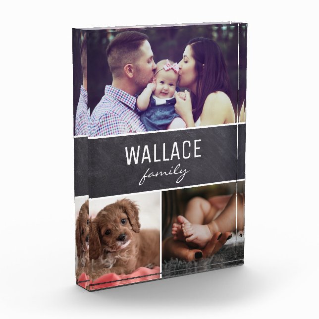 Chalkboard Family Foto Collage Vertikal (Links)