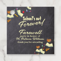 Chalkboard Farewell Remüde Lehrer Party