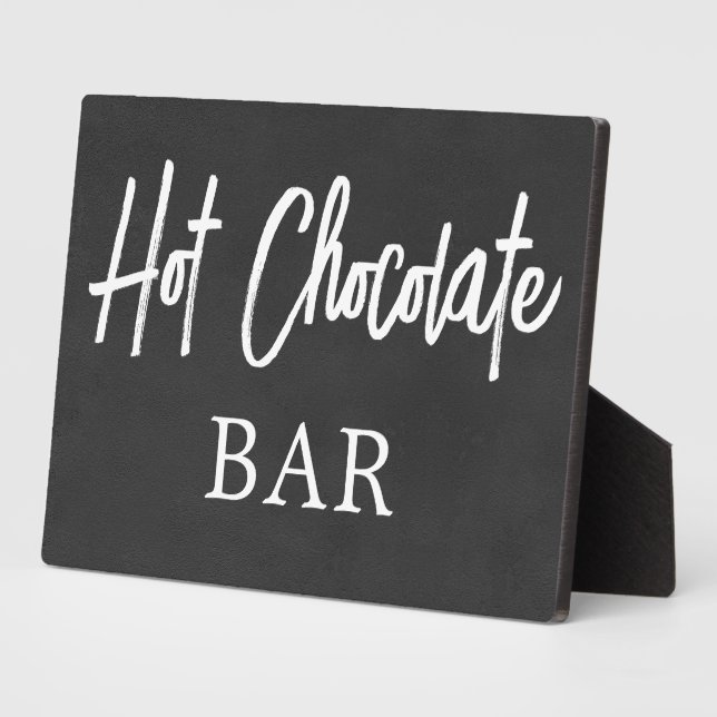 Chalkboard (faux)  Hot Chocolate sign Tabletop  Fotoplatte (Seite)