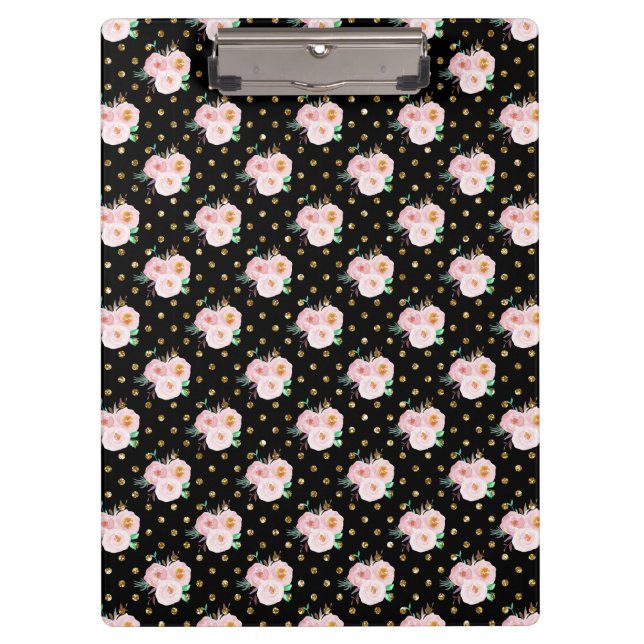 Chalkboard Floral Klemmbrett (Vorderseite)