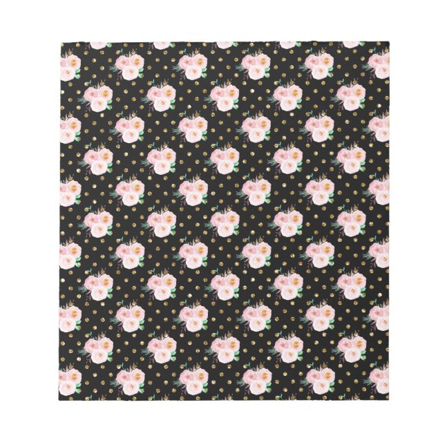 Chalkboard Floral Notizblock (Vorderseite)