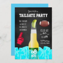 Chalkboard Football Tailgate Party Einladung