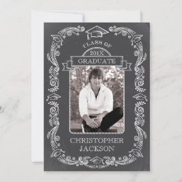 Chalkboard Foto Abschluss Einladung