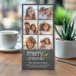 Chalkboard Foto Collage Frohe Weihnachtsfeier Holl Feiertagskarte<br><div class="desc">Ein einfaches und modernes Design,  das Ihre Fotos hervorhebt. Wenn Sie Probleme mit Ihrem Bild oder Text haben,  klicken Sie auf die Schaltfläche Anpassen und Sie können Dinge verschieben und Änderungen vornehmen.</div>