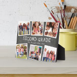 Chalkboard Foto Collage Kids School Jahr halten Fotoplatte<br><div class="desc">Mit dieser Collage aus dem Foto mit 6 Fotos können Sie das Schuljahr Ihres Kindes in Erinnerung rufen. Personalisieren Sie sich mit ihrem Niveau,  dem Namen des Lehrers und dem akademischen Jahr in weißer Schrift auf einem Chalkboard-Hintergrund.</div>