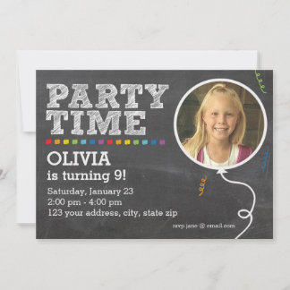 Chalkboard-Foto-Party Einladung