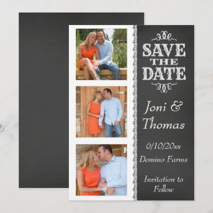 Chalkboard-Foto Save the Date Einladung