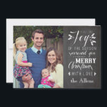 Chalkboard Foto Weihnachtskarte Feiertagskarte<br><div class="desc">ein Lieblingskalkboard,  um Ihre Urlaubswünsche stilvoll zu versenden.</div>
