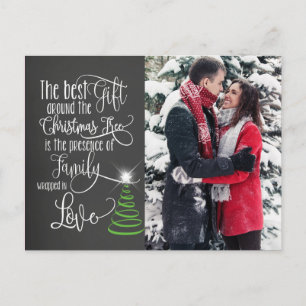 Chalkboard Foto Weihnachtskarte Feiertagspostkarte