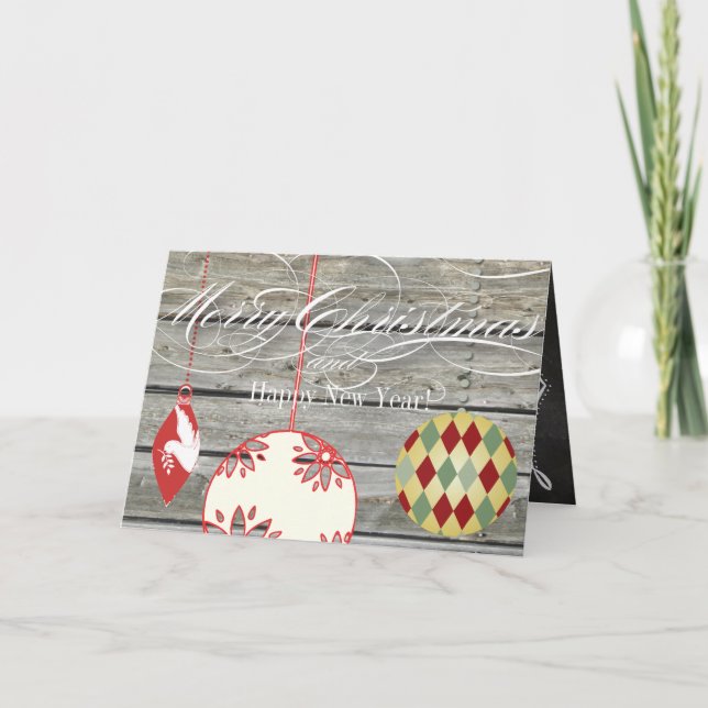 Chalkboard Frohe Weihnachtsfamilie Foto-Karte Feiertagskarte (Vorderseite)